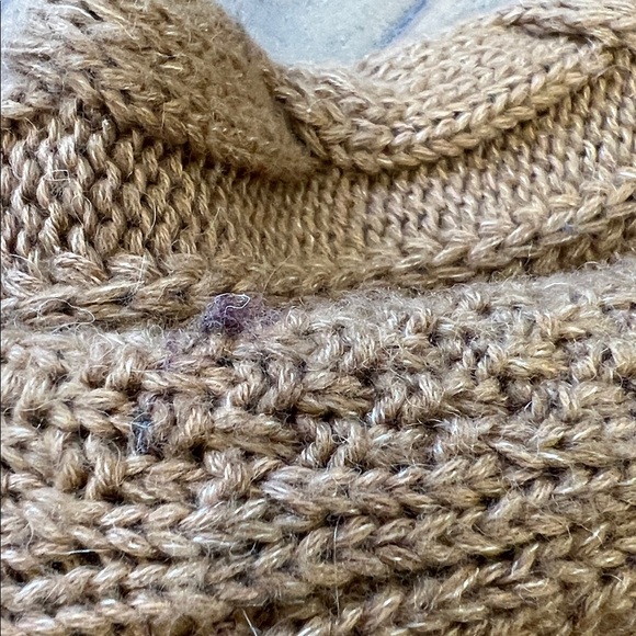 Gap caramel cable knit turtleneck sweater small boxy cozy oversized - Picture 4 of 8